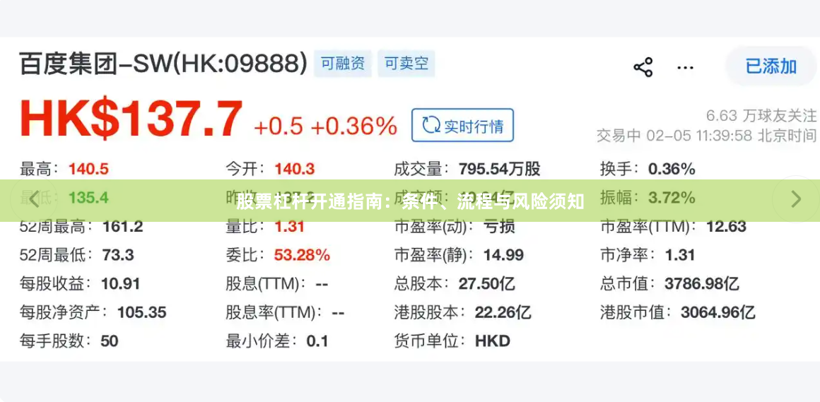 股票杠杆开通指南：条件、流程与风险须知